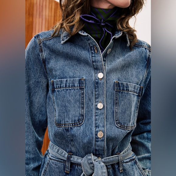 FRNCH 🇫🇷-JEAN BLUE VERBINE COMBINATION - Picture 6 of 7